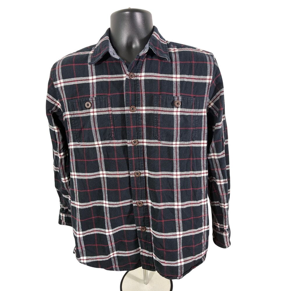 Wrangler Premium Quality Plaid Flannel Shirt Mens Small